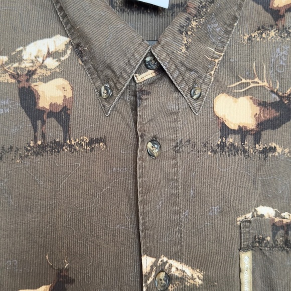 Vintage Columbia Moose Print Button-Up Shirt - Picture 3 of 9